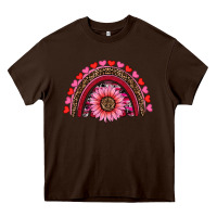 Chocolate Brown valentine's day sunflower rainbow Heavy Core Tee - RanaPortraitStore