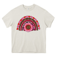Cream valentine's day sunflower rainbow Heavy Core Tee - RanaPortraitStore