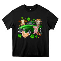 Black St. Patrick's farm animal truck Heavy Core Tee - OliviaCreatesArt