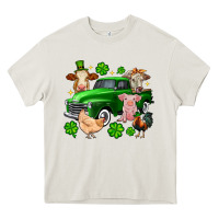 Cream St. Patrick's farm animal truck Heavy Core Tee - OliviaCreatesArt