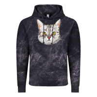 Cloud Black American Shorthair Cat Face Vintage Hoodie - LillyAllenDesigns