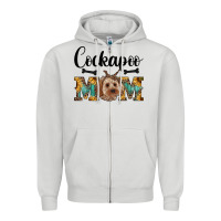 Dove Grey Western Cockapoo Mom Zipper Hoodie - RanaPortraitStore