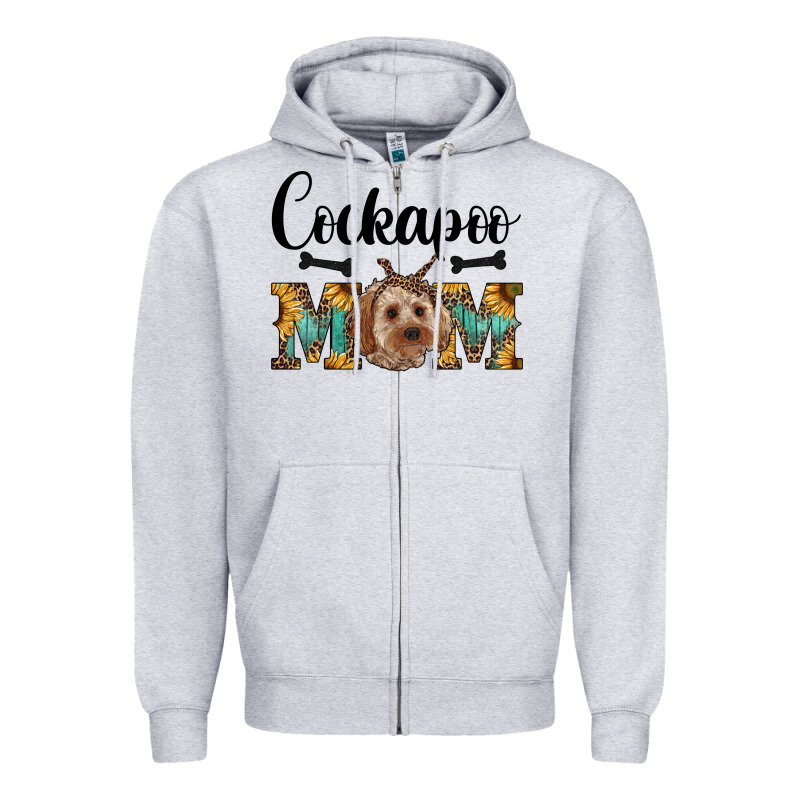 Western Cockapoo Mom Zipper Hoodie by RanaPortraitStore | Teevron