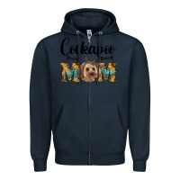 Navy Western Cockapoo Mom Zipper Hoodie - RanaPortraitStore