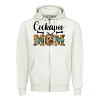 Oatmeal Heather Western Cockapoo Mom Zipper Hoodie - RanaPortraitStore