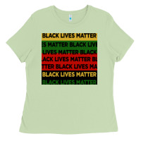 Matcha black lives matter seamless pattern Ladies Tee - BundleAndBundleShop
