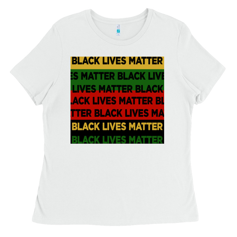 Black Lives Matter Seamless Pattern Ladies Tee by BundleAndBundleShop | Teevron
