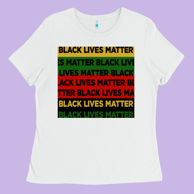 Black Lives Matter Seamless Pattern Ladies Tee Designed By Bundleandbundleshop