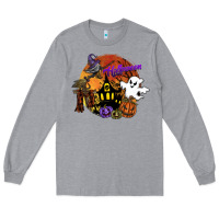 Heather Grey halloween Long Sleeve Tee - SublimationCraftShop