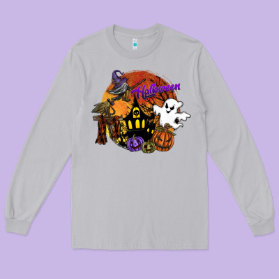 Halloween Long Sleeve Tee Designed By Sublimationcraftshop