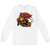 White halloween Long Sleeve Tee - SublimationCraftShop