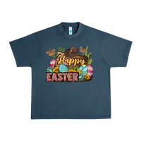 Midnight Navy Happy Easter Urban Heavy Tee - LillyAllenDesigns