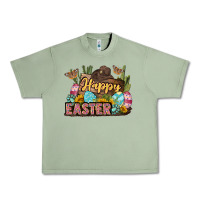 Oil Green Happy Easter Urban Heavy Tee - LillyAllenDesigns