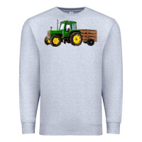 Heather Grey farm tractor Premium Sweatshirt - RanaPortraitStore