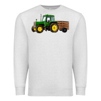 Oatmeal Heather farm tractor Premium Sweatshirt - RanaPortraitStore