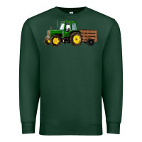 Sports Green farm tractor Premium Sweatshirt - RanaPortraitStore