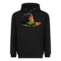 Black Purple leopard witch hat Heavyweight Hoodie - Jasminsmagicworld