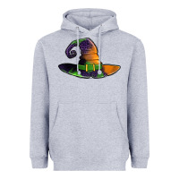 Heather Grey Purple leopard witch hat Heavyweight Hoodie - Jasminsmagicworld