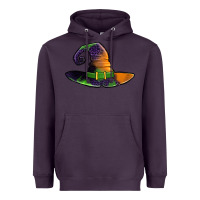 Plum Purple leopard witch hat Heavyweight Hoodie - Jasminsmagicworld