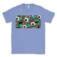 Colony Blue western leopard camouflage turquoise soccer licence plate template Classic Tee - Artiststas