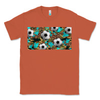 Copper western leopard camouflage turquoise soccer licence plate template Classic Tee - Artiststas