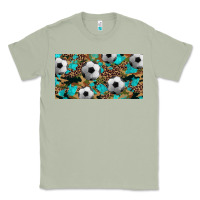Matcha western leopard camouflage turquoise soccer licence plate template Classic Tee - Artiststas