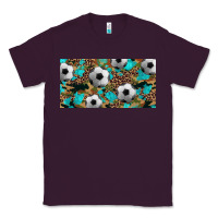 Plum western leopard camouflage turquoise soccer licence plate template Classic Tee - Artiststas