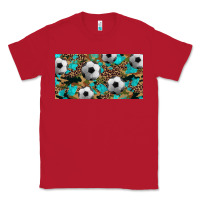 Red western leopard camouflage turquoise soccer licence plate template Classic Tee - Artiststas