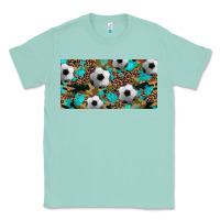 Seafoam western leopard camouflage turquoise soccer licence plate template Classic Tee - Artiststas