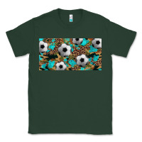 Sports Green western leopard camouflage turquoise soccer licence plate template Classic Tee - Artiststas