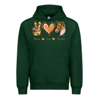 Forest Green Peace Love Horses Urban Hoodie - Jasminsmagicworld