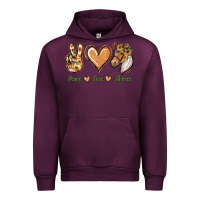 Mauve Wine Peace Love Horses Urban Hoodie - Jasminsmagicworld