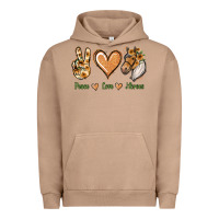 Pigment Burro Peace Love Horses Urban Hoodie - Jasminsmagicworld