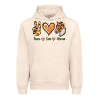 Sandshell Peace Love Horses Urban Hoodie - Jasminsmagicworld