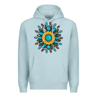 Blue Mist gemstone sunflower Premium Hoodie - Artiststas