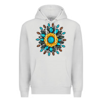 Dove Grey gemstone sunflower Premium Hoodie - Artiststas