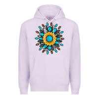 Lilac gemstone sunflower Premium Hoodie - Artiststas