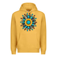 Mustard gemstone sunflower Premium Hoodie - Artiststas