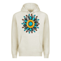 Oatmeal Heather gemstone sunflower Premium Hoodie - Artiststas