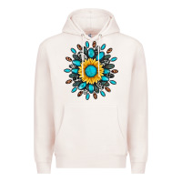Pale Pink gemstone sunflower Premium Hoodie - Artiststas