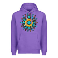 Purple gemstone sunflower Premium Hoodie - Artiststas