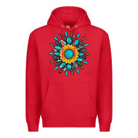 Red gemstone sunflower Premium Hoodie - Artiststas