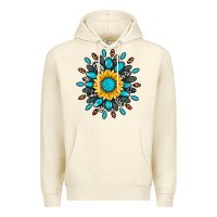 Sandshell gemstone sunflower Premium Hoodie - Artiststas
