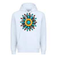 White gemstone sunflower Premium Hoodie - Artiststas