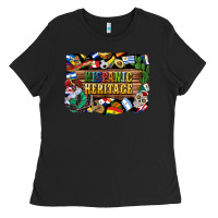 Black hispanic heritage flags Ladies Tee - BundleAndBundleShop