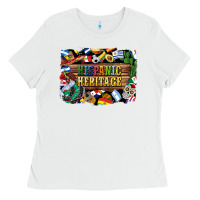 White hispanic heritage flags Ladies Tee - BundleAndBundleShop