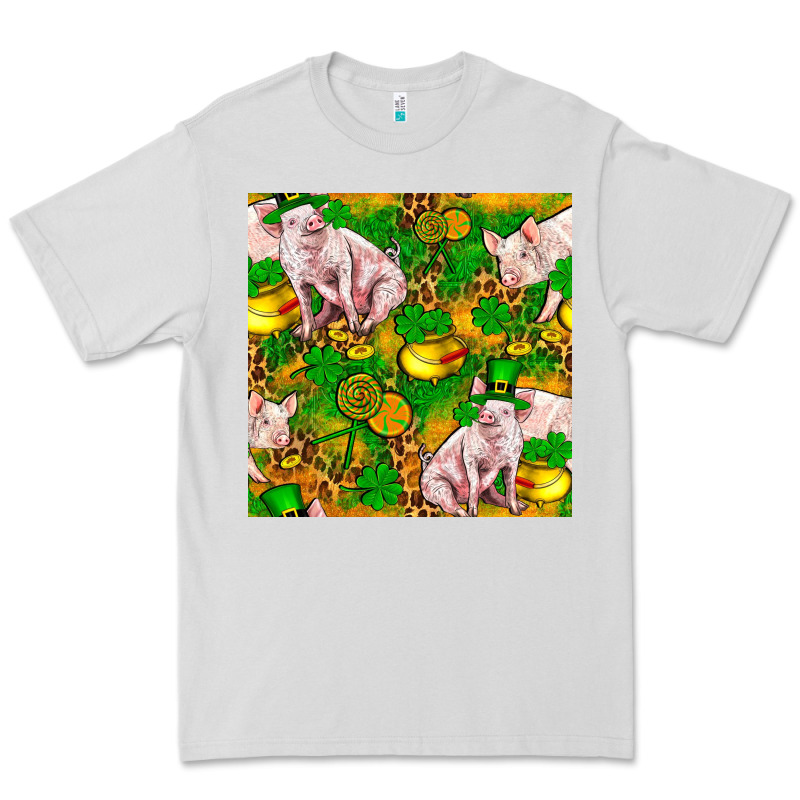 St. Patrick's Day Pig And Candy Pot Of Gold Premium Tee by FaDigitalArtStudio | Teevron