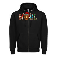 Black noel long haired shaggy cow Zipper Hoodie - Jasminsmagicworld