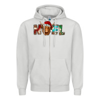 Dove Grey noel long haired shaggy cow Zipper Hoodie - Jasminsmagicworld
