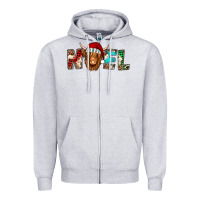 Heather Grey noel long haired shaggy cow Zipper Hoodie - Jasminsmagicworld